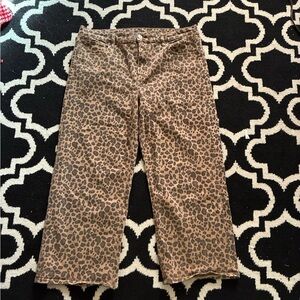 American Eagle Outfitters Leopard Print Straight Leg Jeans
